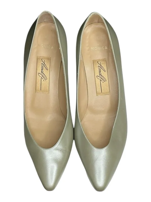 Vintage: Amalfi ❤︎︎ Monica Kitten Heel Pumps ❤︎︎ Pastel Mint Pearl Leather ❤︎︎ 7 - Image 10