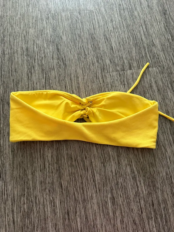 Yellow bandeau bikini top Size M - Image 2