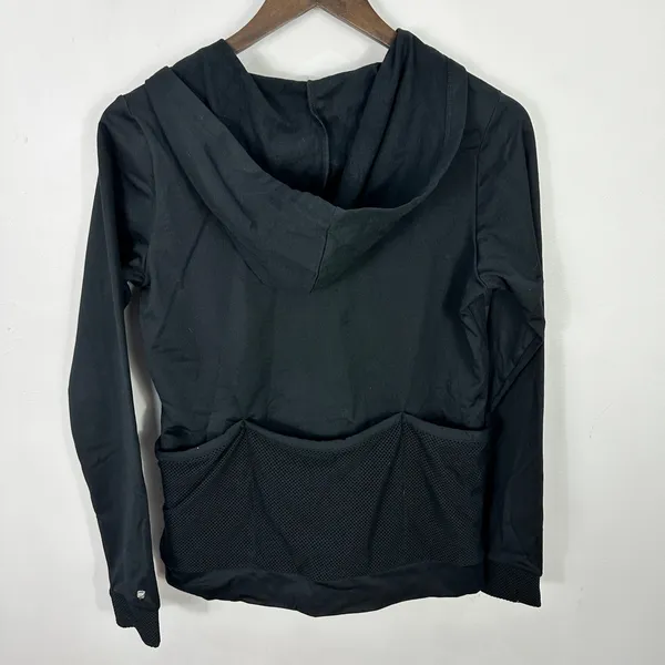 Fabletics Gigi Pullover Black Half‎ Zip Sweatshirt Mesh Pockets Athleisure XS - Image 2