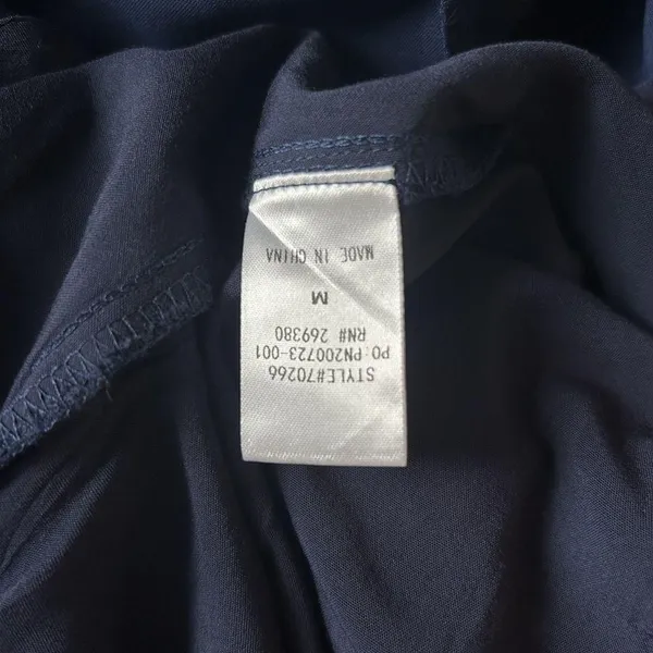 Altar'd State Size Med Navy Blue Maxi Dress Sleeveless Lace Details Tie Back Zip - Image 6
