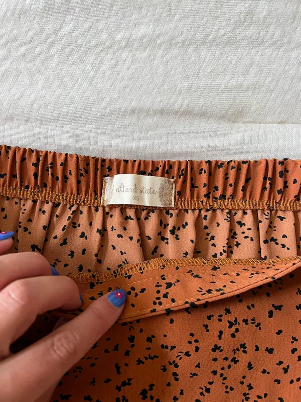 Altar'd State Orange Leopard Print Mini Skirt - Image 4