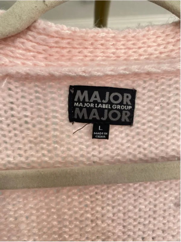 Major Label Group Pink Heart Knit Cardigan Coquette Soft Girl Feminine‎ Romantic - Image 3