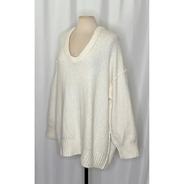 Revolve FREE PEOPLE Brookside Tunic Sweater‎ Ivory Slouchy Solid Scoop Large - Image 6
