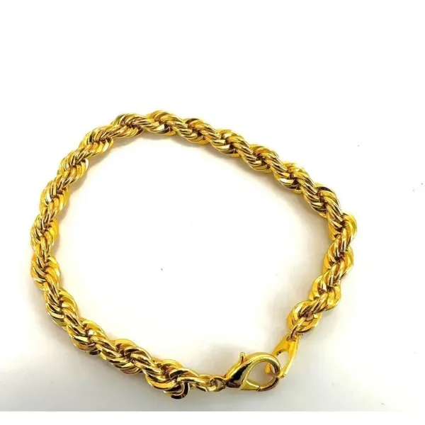 Gold tone braided bracelet Gold - Image 2