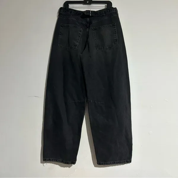 BDG Urban Outfitters Logan Barrel High Waist Baggy Wide Leg Jeans Black Sze 31W - Image 5