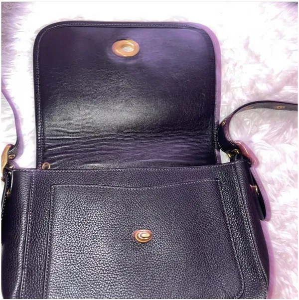 Coach Leather Bag Crossbody Black - Image 5