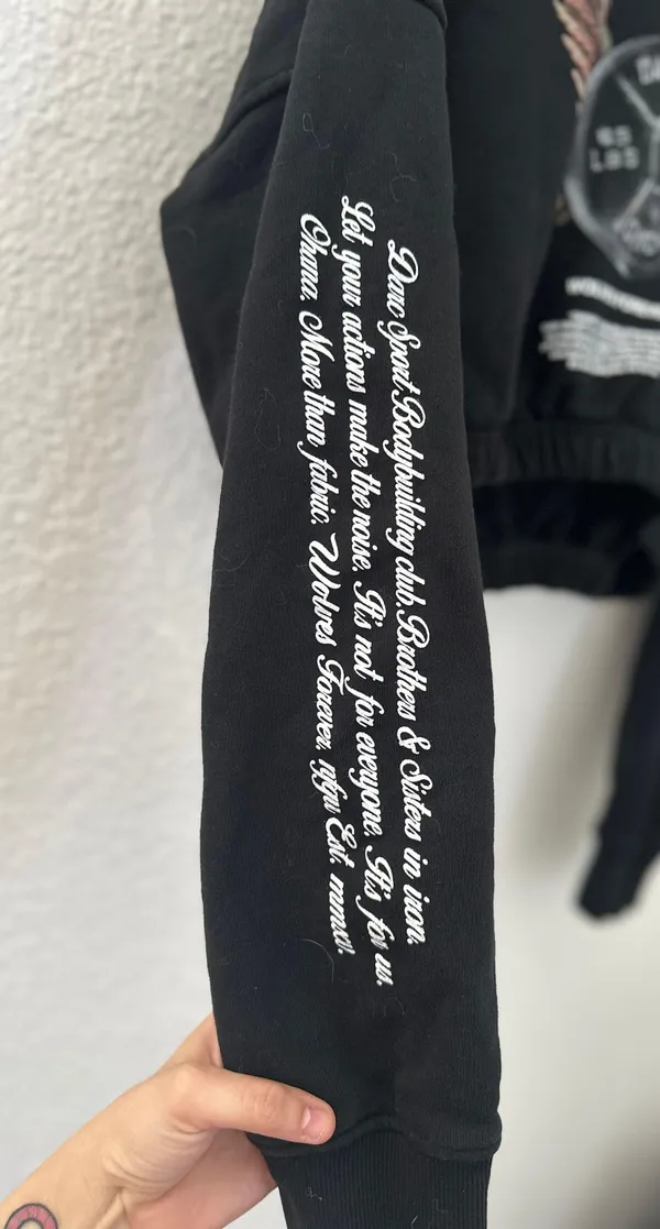 Athletic Cropped Sweatshirt Black Size M - Image 2