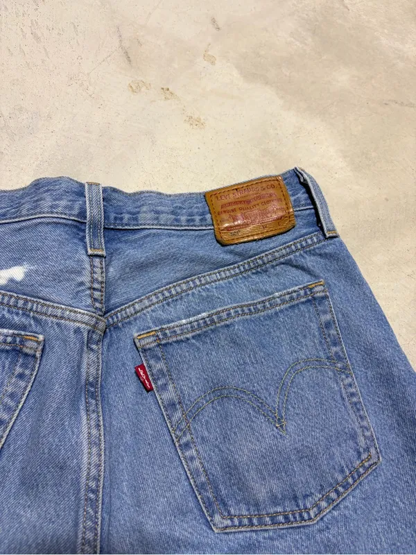 Levi’s premium denim 501 Classic Blue Denim Cutoff Shorts 29 - Image 6