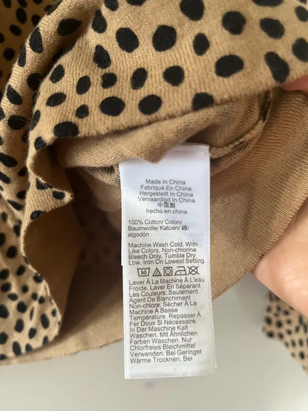 J Crew Leopard Print Lightweight Sweater Medium Tan Neutral Minimalist Office - Image 4