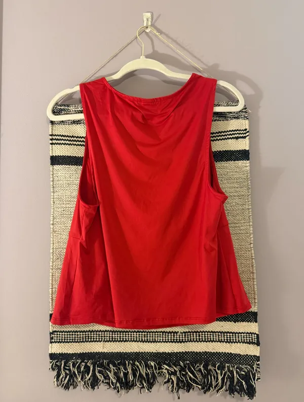 Wild fable satin red lace tank top - Image 2