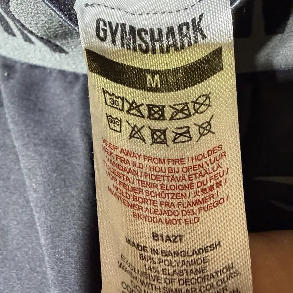 Gymshark Compression Leggings Women's Medium Black Gray Workout‎ Pants - Image 6