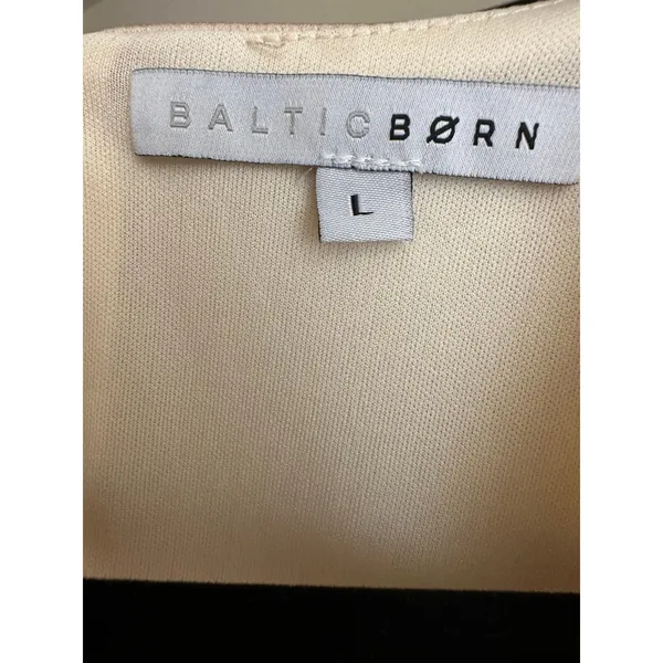 Baltic Born Satin Textured Maxi Dress Women's Champagne Size Large - Image 3