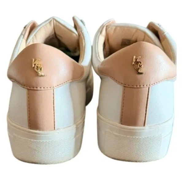 Kurt Geiger London Crystal Embellished Slip-On Sneakers White Blush Pink EU 38.5 - Image 6