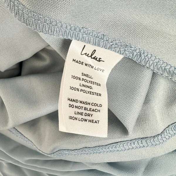 Lulus Jehona Dusty Blue Pleated Tiered Maxi Dress Long Formal A Line Small NWT - Image 11