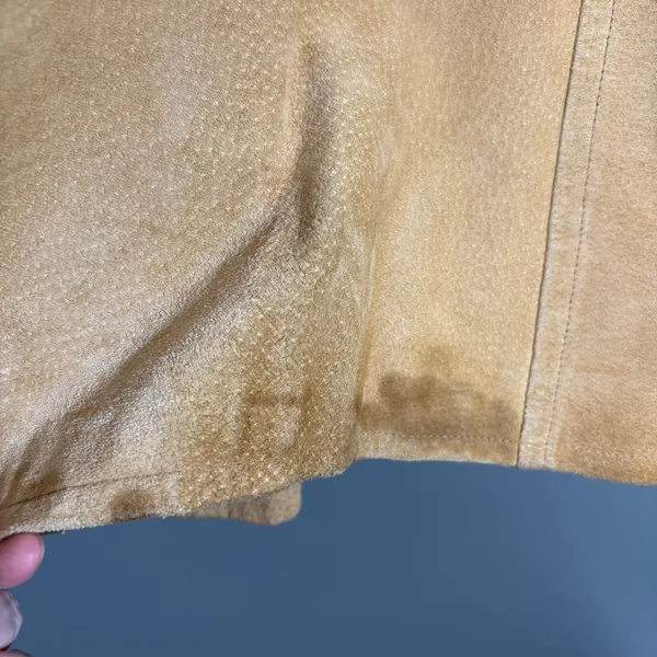 Jaclyn Smith Vintage 90's Heavy Suede Chore Jacket - Women's Plus Size 1X - Tan - Image 6