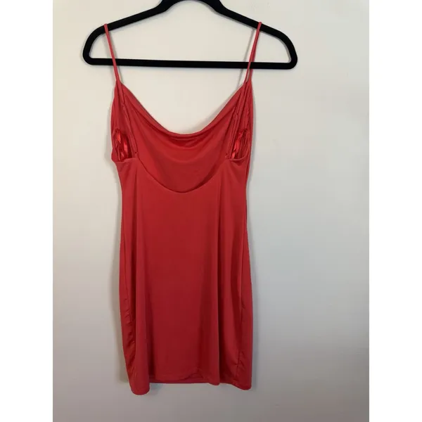 NBD revolve cowl neck mini dress red size small Stretchy - Image 3
