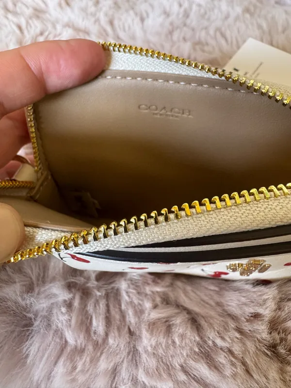 NWT! Coach Mini Skinny ID Case With Cherry Print - Image 5