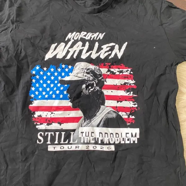 Nwot Black Morgan Wallen Still The Problem Tour 2026 T-shirt Size L - Image 2