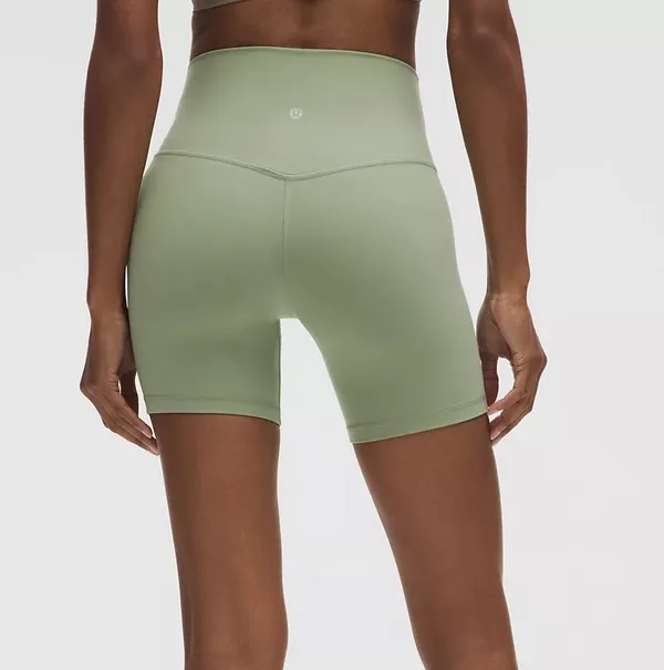 Lululemon Size 4 Align High-Rise 6” Biker Shorts in Desert Green - Image 2