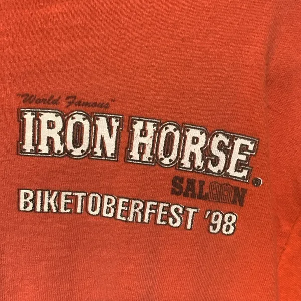 1998 Biketoberfest Iron Horse Saloon Daytona Halloween Chopper Vintage Tee M\Lg - Image 3