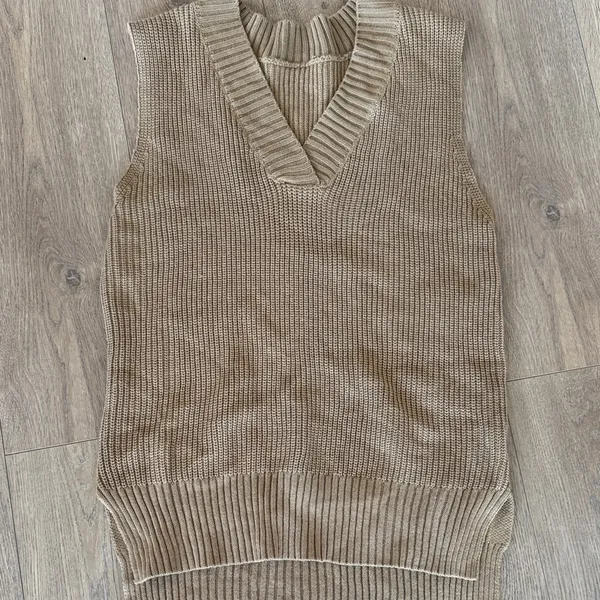 Nordstrom Tan Sleeveless Sweater Dress - Image 4