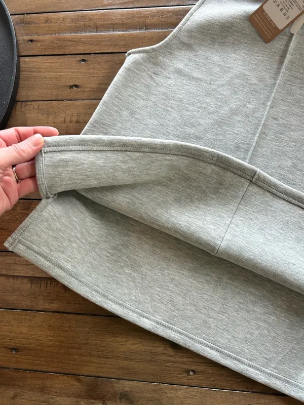 NWT OGL Turtleneck Split Hem Gray Tank Top S - Image 7