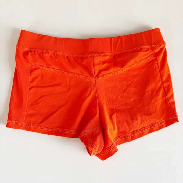Hooters Girl Womens Low Rise Orange Stretch Uniform Retro‎ Cheeky Shorts Size XS - Image 5