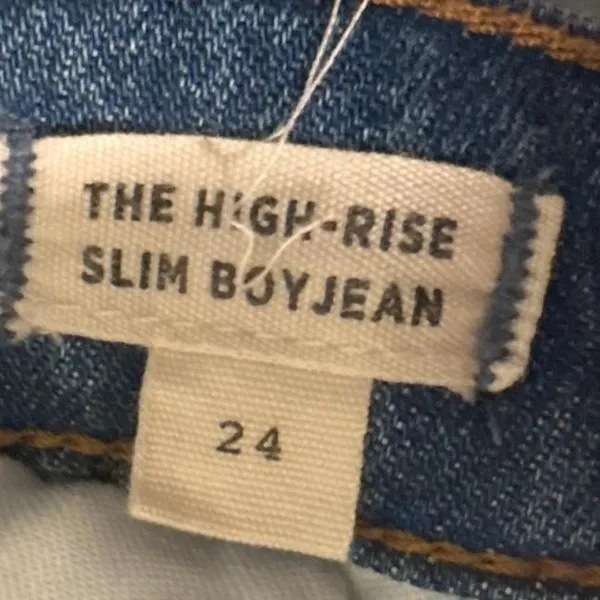 Madewell The High-Rise Slim Boyjean Step-Hem Edition Jeans 24‎ Casual Distressed - Image 4