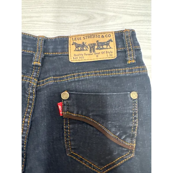 Levi Streusz & Co Lot 902 Dark Wash Denim Capri Jeans Cropped Pants Size 27 - Image 6