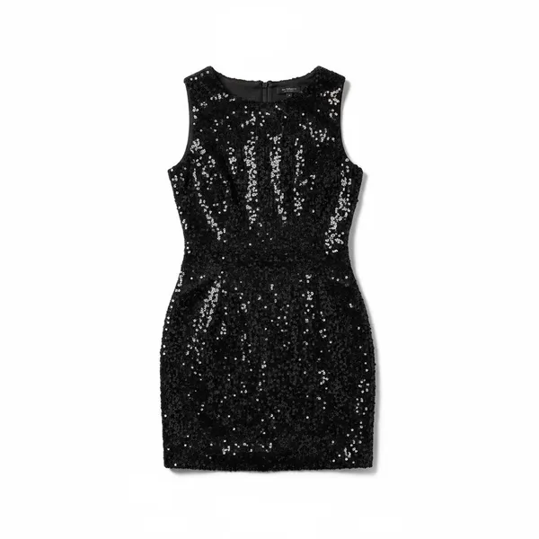 Gianni Bini Womens Black Sequin Sheath Mini Dress Sleeveless‎ Sparkly XS - Image 2