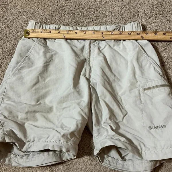 Simms Fishing Gorpcore 3XDRY Shorts‎ Womens XS Stone Beige Nylon Hiking Outdoor - Image 6