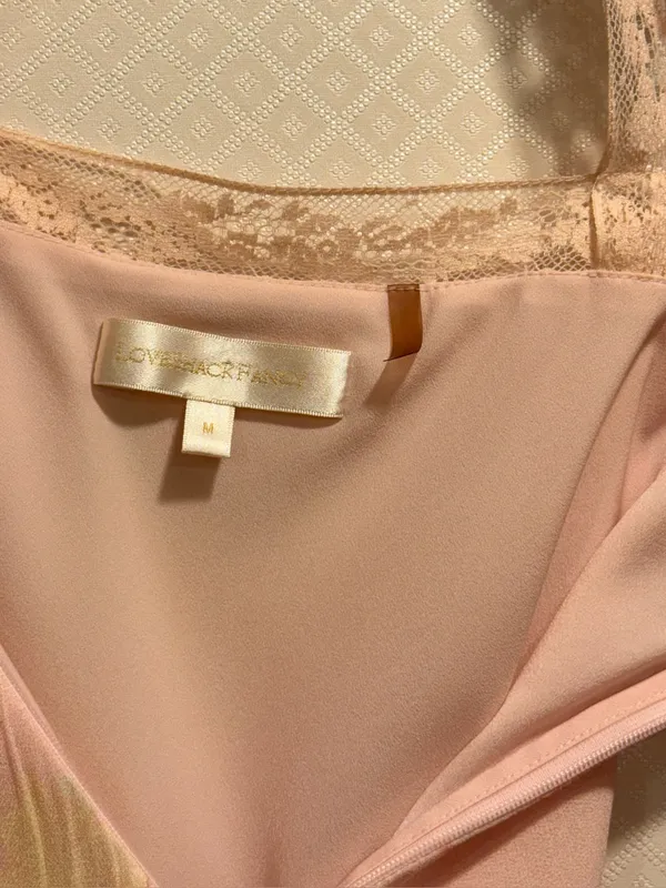 LoveShackFancy Serima Mini Dress Soft Pink Ruffle Lace Chemise - Image 10