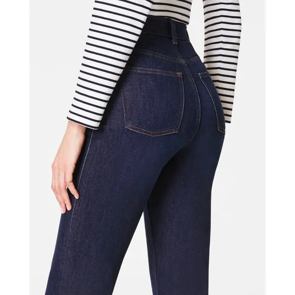 SPANX ReDefine Slim Straight Jeans Hayward Wash Dark Indigo High‎ Rise 10 - Image 2