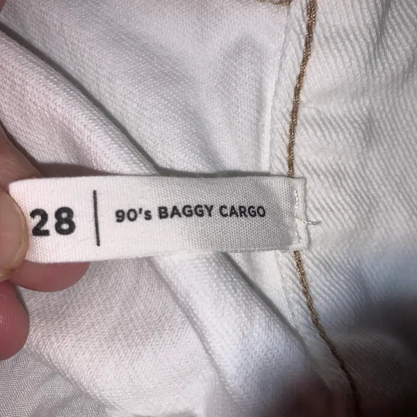 PacSun 90's baggy cargo jeans size 28 ivory womens - Image 9