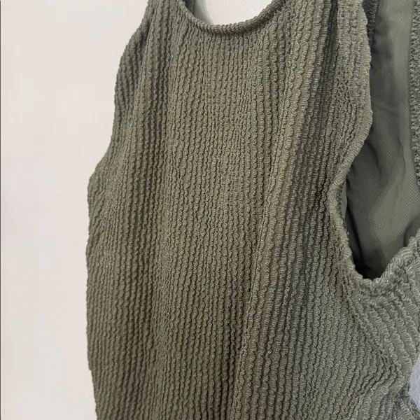 Aerie Birthday Crinkle Scoopneck One Piece Green Shimmer Swim NWT - Image 6