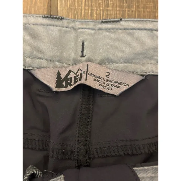 REI Hiking Cargo Pants 2 Gray Technical Outdoor Stretch Lightweight - Image 2