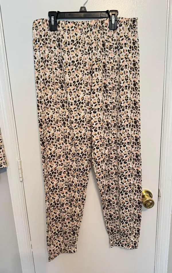 Animal print pajamas set 2X Pink - Image 5