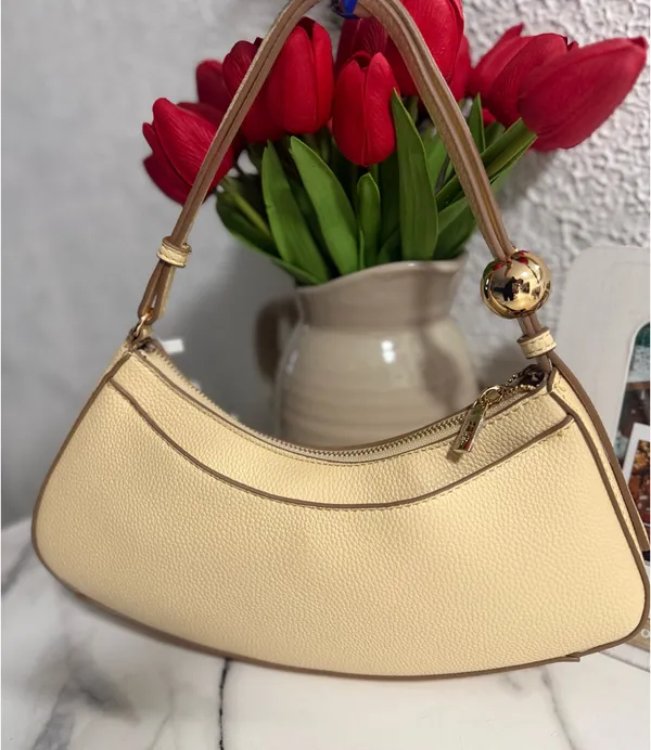 Nanette Lepore Panna Cotta Crescent Shoulder Bag NWT Y2K Minimalist Cream Purse - Image 5