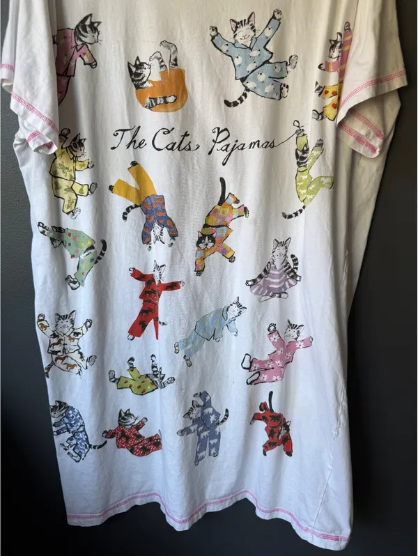 Little Blue House The Cats Pajamas Cotton Sleepshirt - Image 3