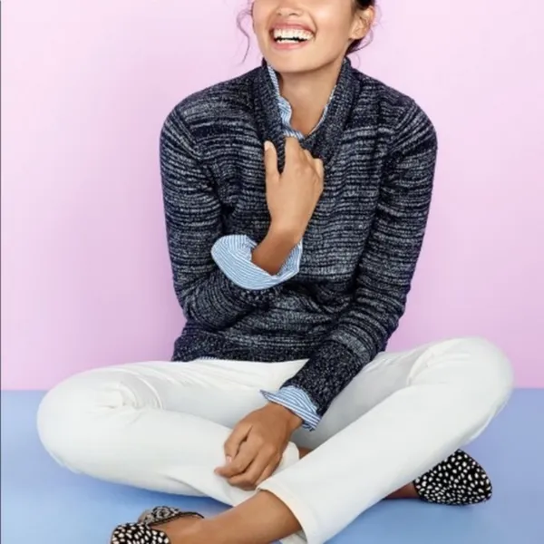 NWT J.CREW Space Dye Turtleneck Wool  Sweater Small - Image 3