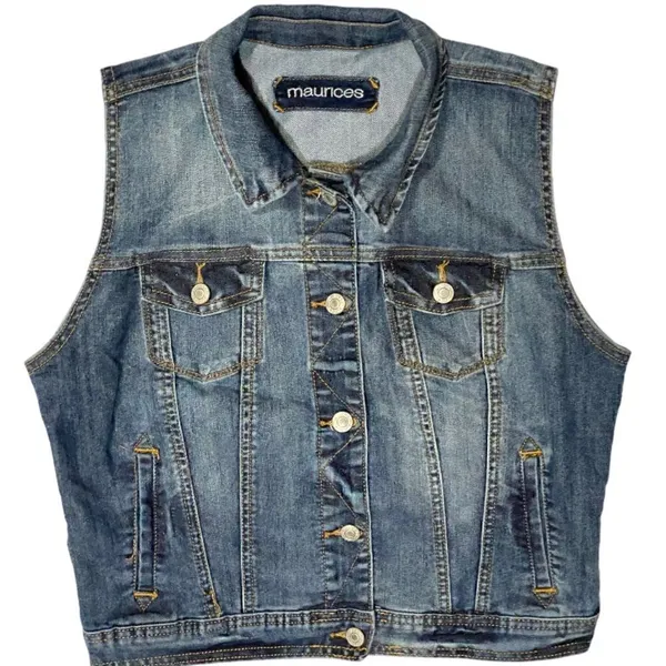Maurice’s Medium Wash Denim Vest - Image 6