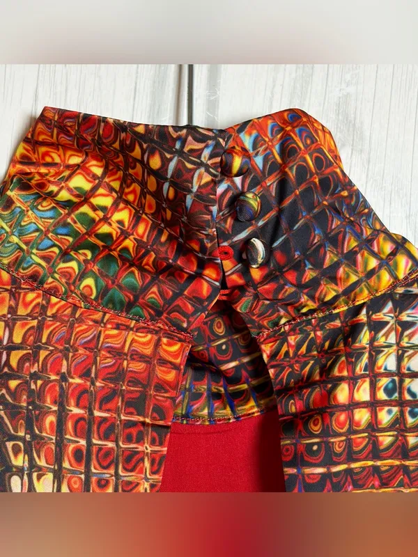 NWT WNTRMSE Kenzie Disco Print Mini Dress Open Back Mock Neck, US‎ 6 ($245) - Image 9