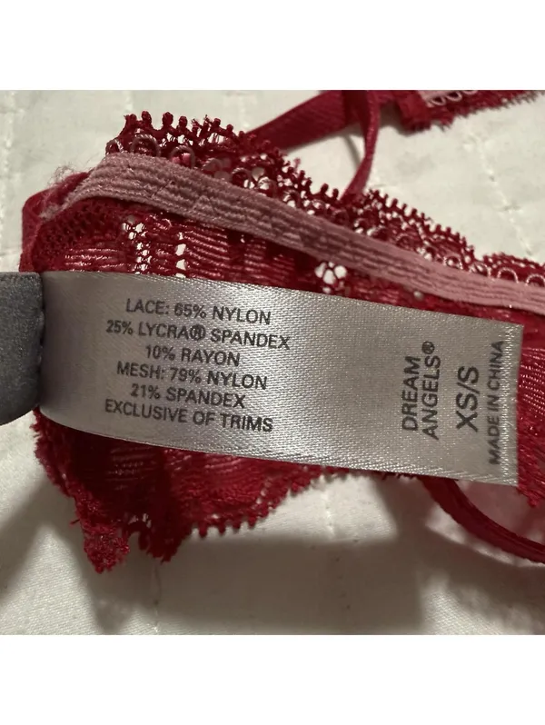 Victoria’s Secret Red Lace & Mesh Garter Belt Lingerie Sz XS Extra Small - Image 8