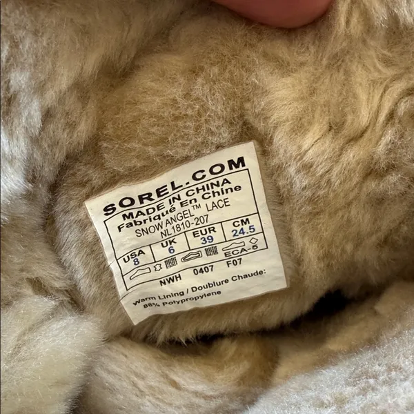 Sorel Tan and Black Fur-Lined‎ Boots women’s 8 - Image 5