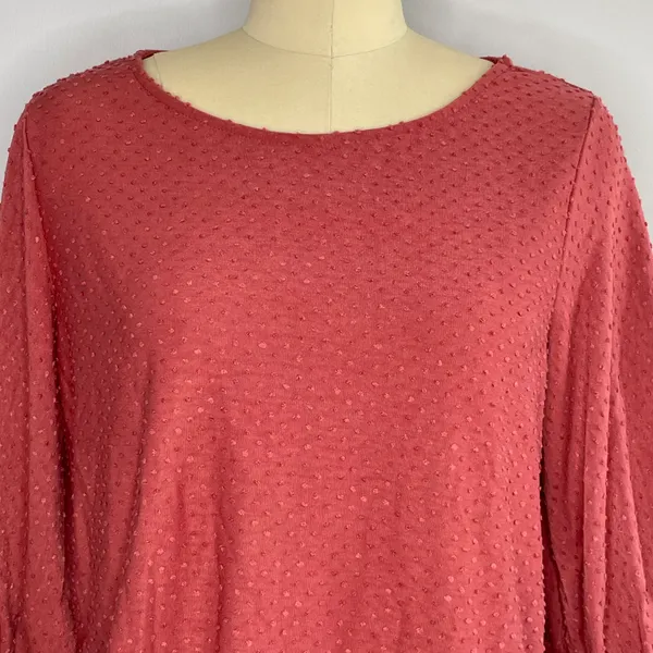 W5 Chenille Blouse with Ruffle Peplum- Size L- NWT - Image 2
