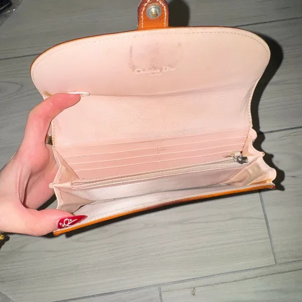 Christian Dior "Romantique" Trotter long bifold wallet with heart charm hardware - Image 4