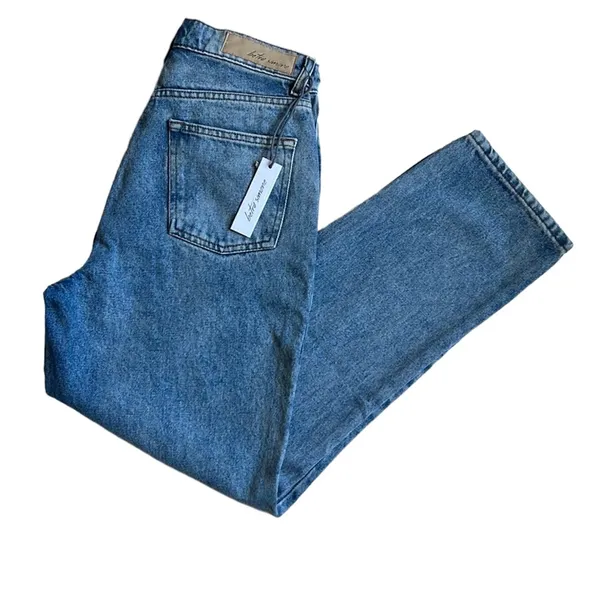 BETRO SIMONE‎ high waist rigid acid wash denim MOM JEANS Size 27 New - Image 3