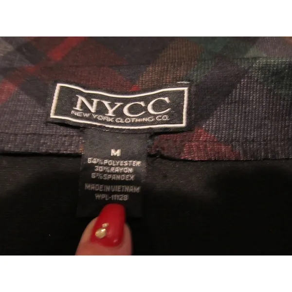 New York Clothing Co. Women's Plaid Pencil Skirt – Size M – Pre-Owned - Image 3