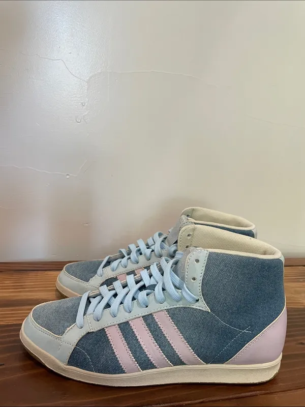 🔥RARE🔥 adidas Retro Women's adi Hoop Mid Grun Shoe,Neoblue/Purple/Glacier 9 - Image 8