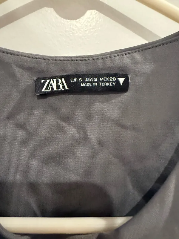 ZARA Grey Bodysuit Small - Image 2